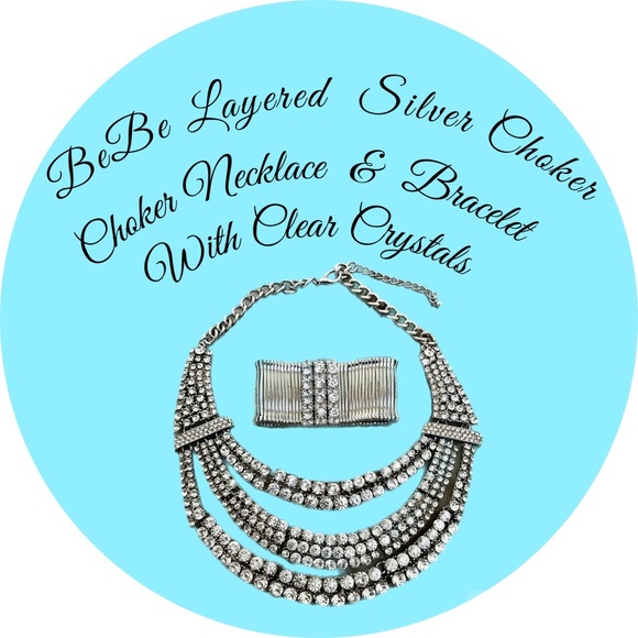 Bebe Jewelry - Bundle of - 3 Choker Necklaces and a Bracelet by BeBe
